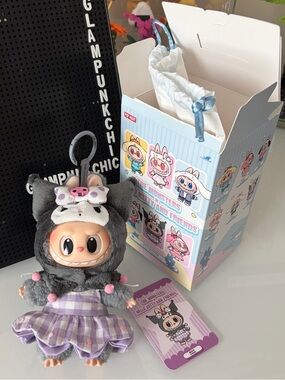 NIB Pop Mart Labubu The Monsters Hello Kitty and Friends Blind Box - Kuromi